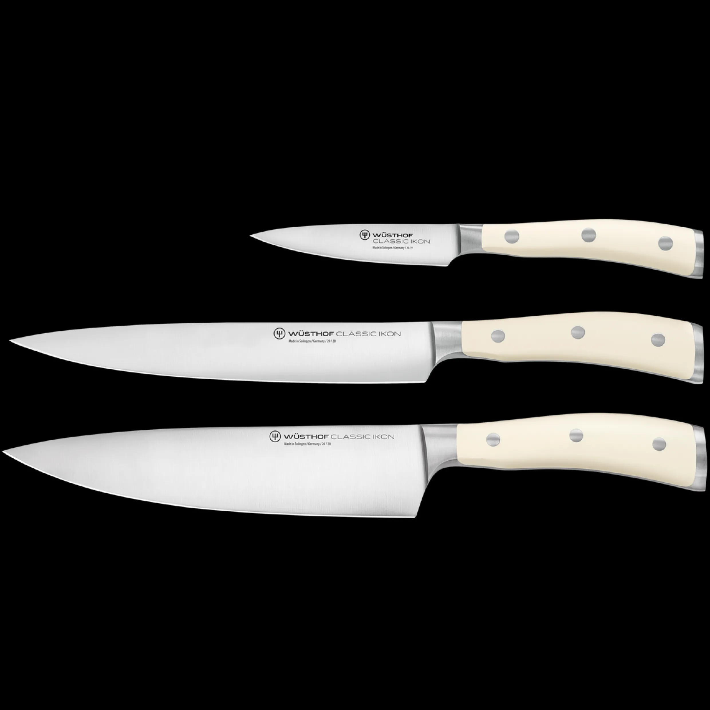 Classic Ikon Crème 3-Piece Chef's Knife Set